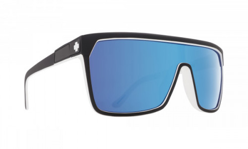 Spy Optic Flynn Sunglasses, Whitewall / HD Plus Gray Green with Light Blue Spectra Mirror