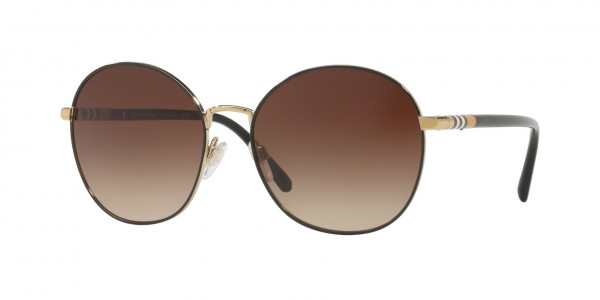 Burberry BE3094 Sunglasses, 114513 LIGHT GOLD BROWN GRADIENT (GOLD)