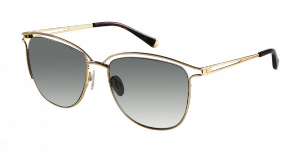 Kate Young K542 Sunglasses, Gold (GLD)