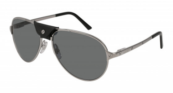 Cartier CT0034S Sunglasses, 005 - GUNMETAL with GREY polarized lenses