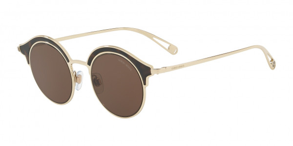 Giorgio Armani AR6071 Sunglasses, 321573 HAVANA/PALE GOLD BROWN (BROWN)