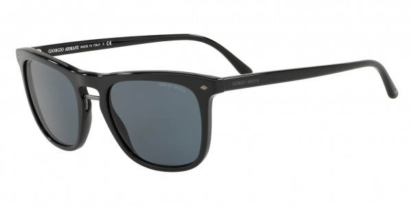 Giorgio Armani AR8107 Sunglasses, 5017R5 BLACK BLUE (BLACK)