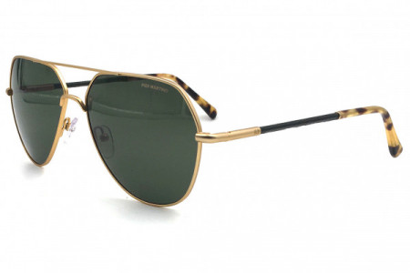 Pier Martino PM8326 Sunglasses, C5 Antique Gold Green Leather