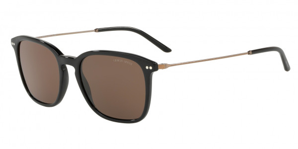Giorgio Armani AR8111F Sunglasses, 501773 BLACK BROWN (BLACK)