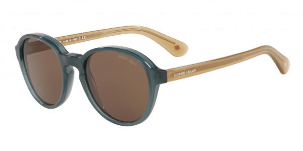 Giorgio Armani AR8113 Sunglasses, 568073 OPAL GREEN BROWN (GREEN)
