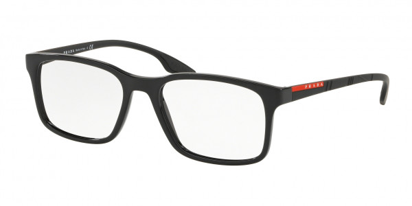 Prada Linea Rossa PS 01LV LIFESTYLE Eyeglasses, 1AB1O1 LIFESTYLE BLACK (BLACK)