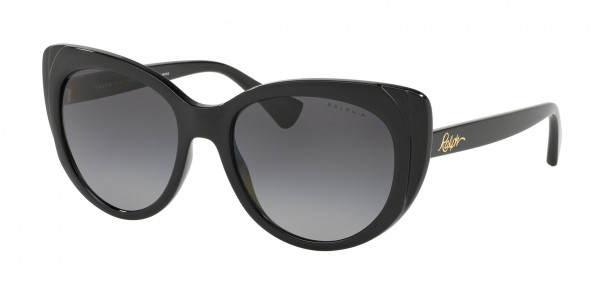 Ralph RA5243 Sunglasses, 5001T3 SHINY BLACK (BLACK)
