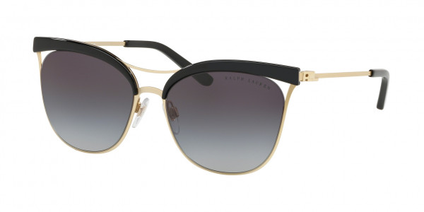 Ralph Lauren RL7061 Sunglasses, 93528G BLACK ON SANDED PALE GOLD GRAD (BLACK)