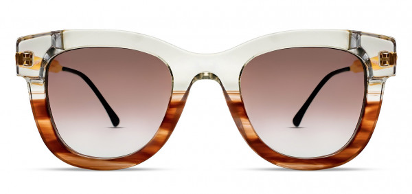 Thierry Lasry SEXXXY Sunglasses, Translucent Beige & Brown Pattern