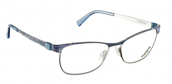 Mad In Italy Fiordaliso Eyeglasses, Blue/Silver B01