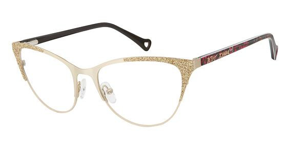 Betsey Johnson LOVE BIRD Eyeglasses, GOLD