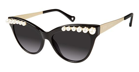 Betsey Johnson KITTY PEARLS Sunglasses, BLACK