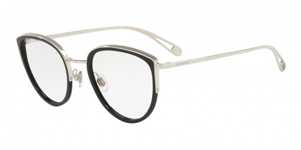 Giorgio Armani AR5086 Eyeglasses, 3015 BLACK/SILVER (BLACK)
