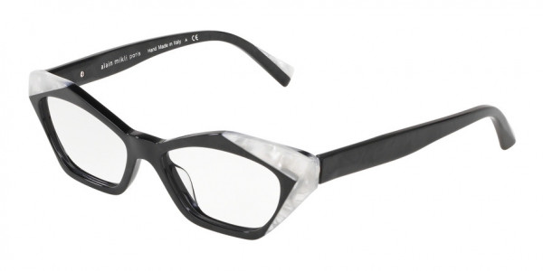Alain Mikli A03094 MONETTE Eyeglasses, 007 MONETTE POINTILLɠBLACK FUXIA/B (BLACK)
