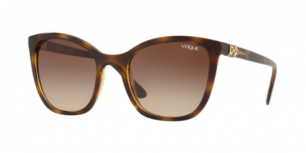 Vogue VO5243SB Sunglasses, W65613 DARK HAVANA BROWN GRADIENT (BROWN)