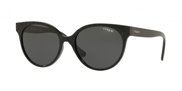 Vogue VO5246S Sunglasses, W44/87 TOP BLACK/SERIGRAPHY GREY (BLACK)