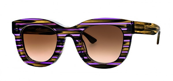 Thierry Lasry GAMBLY Sunglasses, Brown & Purple Stripes Pattern