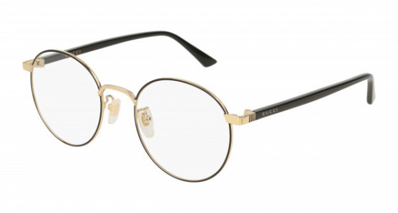 Gucci GG0297OK Eyeglasses, 003 - BLACK with TRANSPARENT lenses