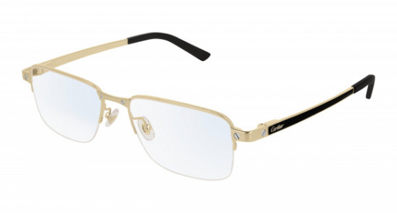 Cartier CT0103O Eyeglasses, 001 - GOLD with TRANSPARENT lenses