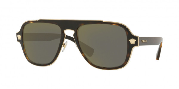Versace VE2199 - Sunglasses, 12524T - HAVANA DARK GREY MIRROR GOLD (TORTOISE)