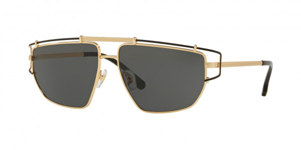 Versace VE2202 Sunglasses, 143687 GOLD/MATTE BLACK (GOLD)