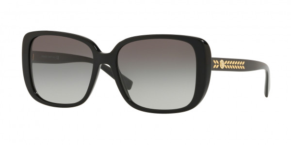 Versace VE4357 Sunglasses, GB1/11 BLACK LIGHT GREY GRADIENT DARK (BLACK)