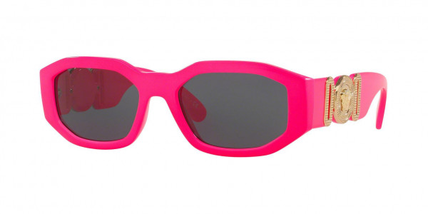 Versace VE4361 Sunglasses, 531887 FUXIA FLUO DARK GREY (PINK)