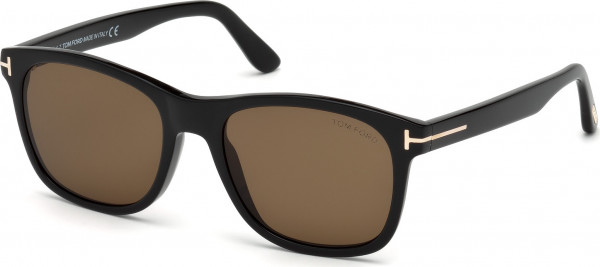 Tom Ford FT0595 ERIC-02 Sunglasses, 01J - Shiny Black / Shiny Black