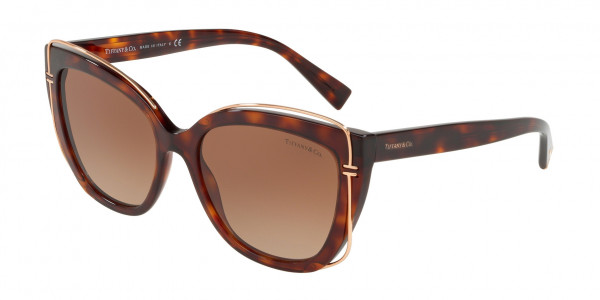 Tiffany & Co. TF4148 Sunglasses, 80023B HAVANA BROWN GRADIENT (TORTOISE)