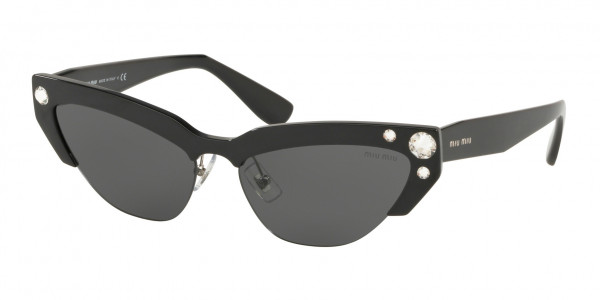 Miu Miu MU 04US SPECIAL PROJECT Sunglasses, 1251A1 SPECIAL PROJECT BLACK GREY (BLACK)