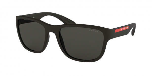 Prada Linea Rossa PS 01US ACTIVE Sunglasses, DG05S0 ACTIVE BLACK RUBBER GREY (BLACK)