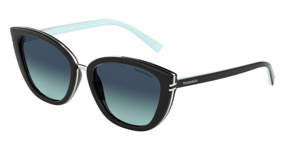 Tiffany & Co. TF4152 Sunglasses, 80019S BLACK TIFFANY BLUE GRADIENT (BLACK)