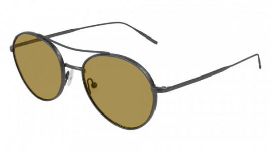 Tomas Maier TM0064S Sunglasses, 004 - RUTHENIUM with YELLOW lenses
