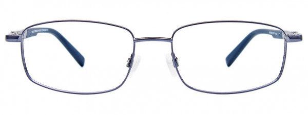 EasyClip EC493 Eyeglasses, 050 - Shiny Dark Steel Blue & Dark Blue
