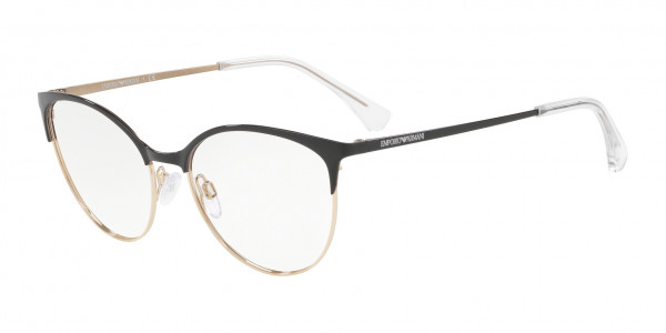 Emporio Armani EA1087 Eyeglasses, 3014 SHINY BLACK & PALE GOLD (BLACK)