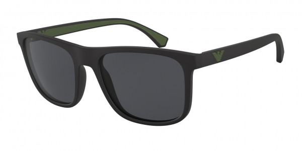 Emporio Armani EA4129 Sunglasses, 504287 MATTE BLACK GREY (BLACK)