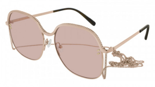 Stella McCartney SC0166S Sunglasses, 004 - GOLD with PINK lenses
