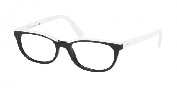 Prada PR 13VV CATWALK Eyeglasses, YC41O1 CATWALK BLACK/WHITE (BLACK)