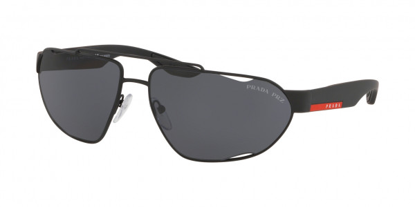 Prada Linea Rossa PS 56US ACTIVE Sunglasses, DG05Z1 BLACK RUBBER (BLACK)