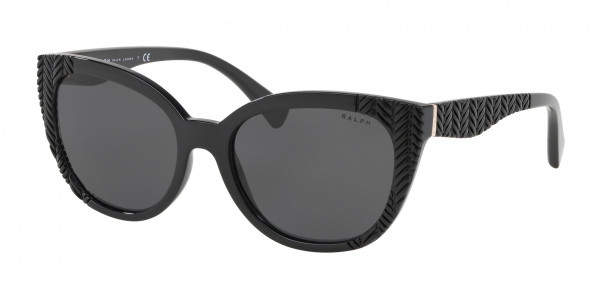 Ralph RA5253 Sunglasses, 500187 SHINY BLACK (BLACK)