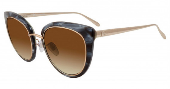 Carolina Herrera SHN594M Sunglasses, Blue Marble 0GFZ