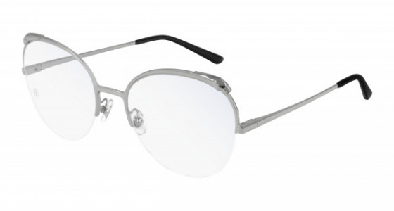 Cartier CT0151O Eyeglasses, 002 - SILVER with TRANSPARENT lenses