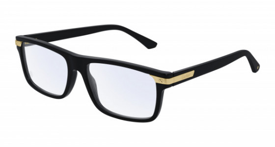 Cartier CT0191O Eyeglasses, 005 - BLACK with TRANSPARENT lenses