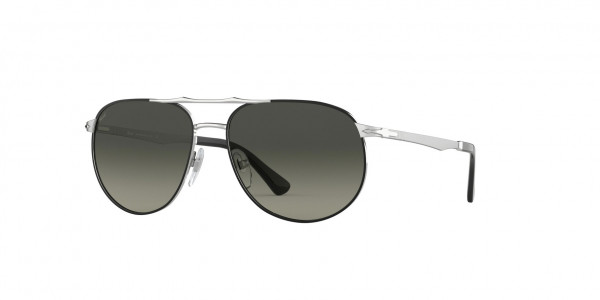 Persol PO2455S Sunglasses, 107471 SILVER/BLACK