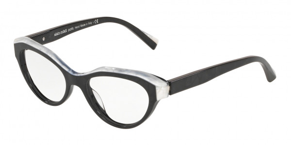 Alain Mikli A03098 PONCEAU Eyeglasses, 002 PONCEAU CRYSTAL/BLACK WHITE DA (BLACK)