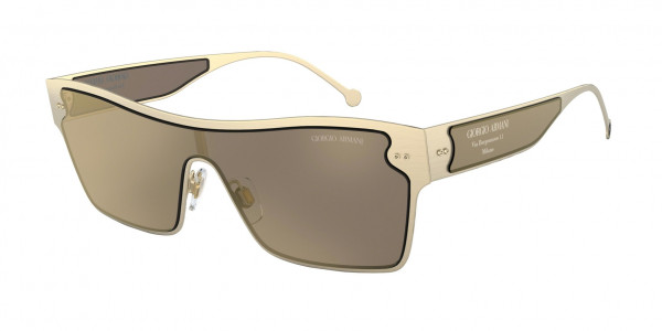 Giorgio Armani AR6088 Sunglasses, 30025A BRUSHED PALE GOLD (GOLD)