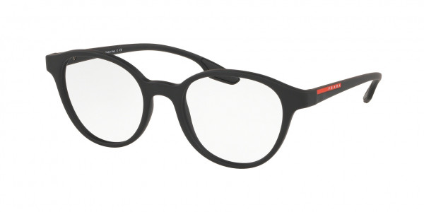 Prada Linea Rossa PS 01MV ACTIVE Eyeglasses, DG01O1 ACTIVE BLACK RUBBER (BLACK)
