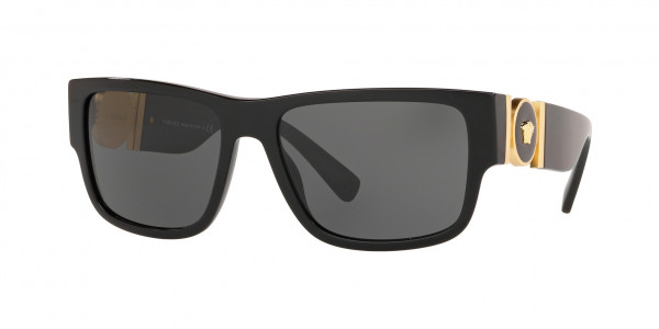 Versace VE4369A Sunglasses, GB1/87 BLACK DARK GREY (BLACK)