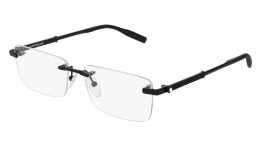Montblanc MB0030O Eyeglasses, 006 - GUNMETAL with TRANSPARENT lenses