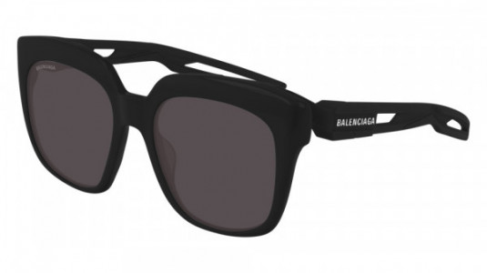 Balenciaga BB0025S Sunglasses, 001 - BLACK with GREY lenses